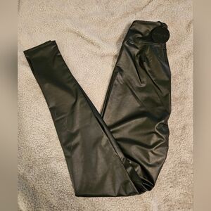Aerie Offline Real Luxe Black Pleather Leggings